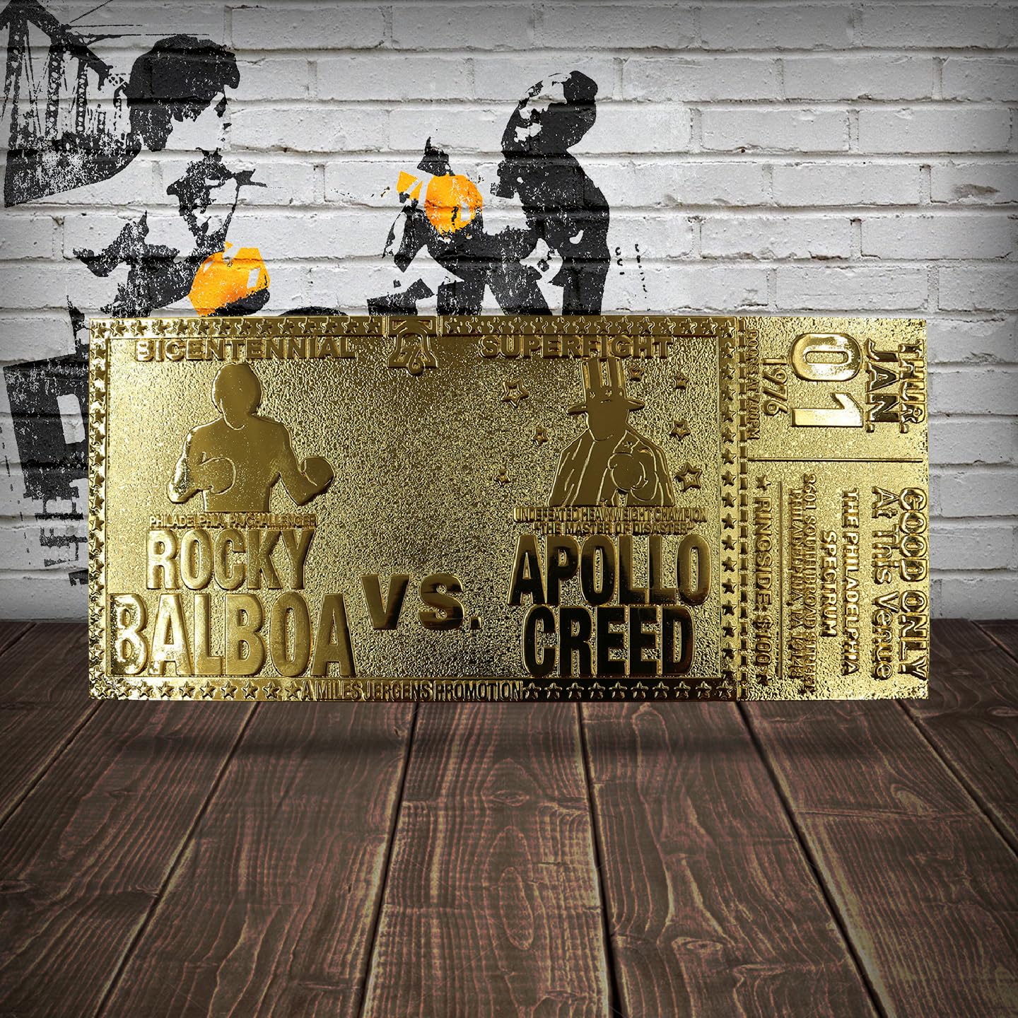 Fanattik Rocky 45Th Anniversary Limited Edition 24K Gold Plated Ticket