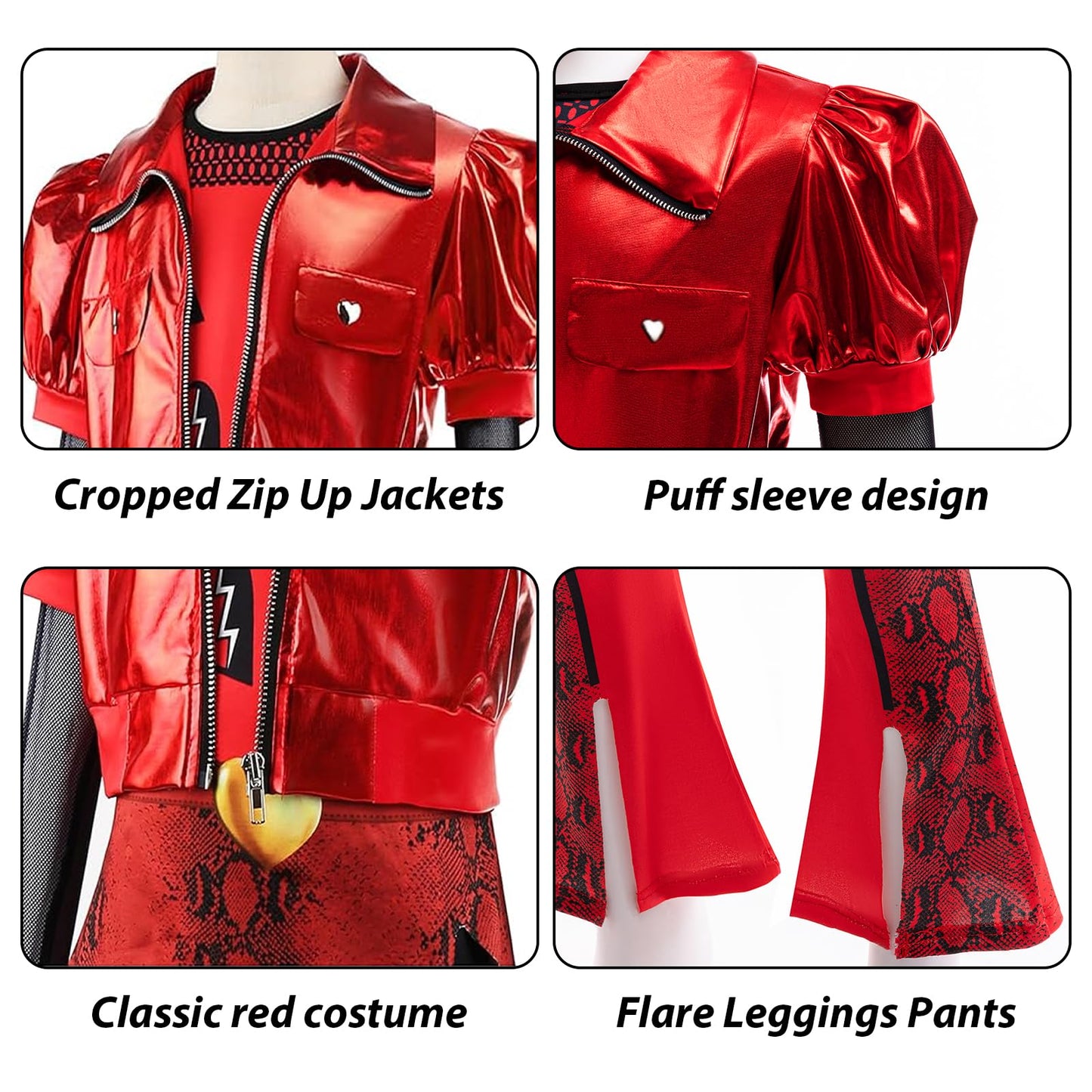 Keaiyouhuo Red Halloween Costume For Girl Rise Red Princess Party Dress Up For Kids