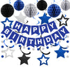 meowtastic Birthday Decorations, Happy Birthday Banner with Honeycomb Balls, Star Hanging Swirl Streamer, Circle Dot Garland, Ha