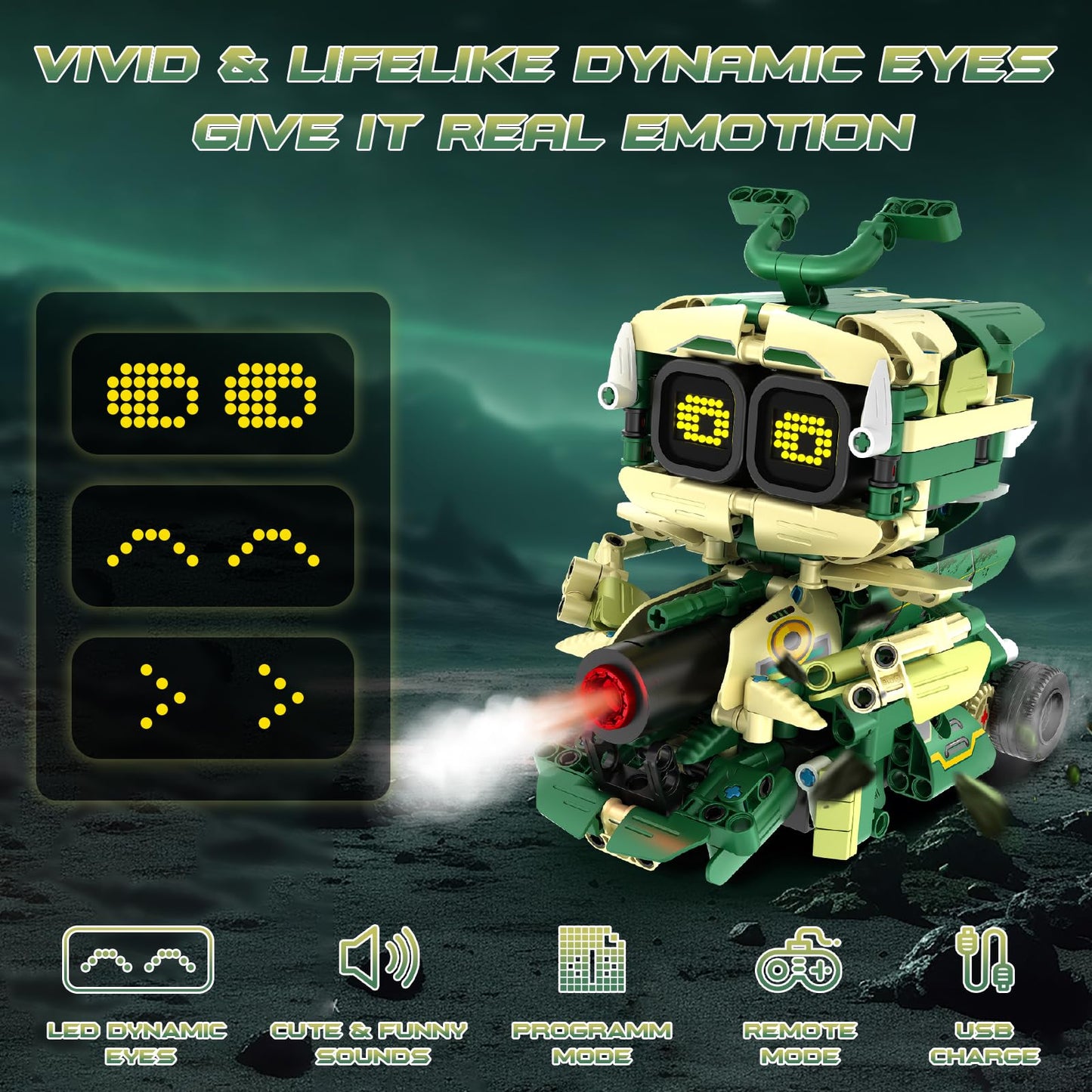Qhectty Stem Building Toys For Kids 6-14, Remote & App Controlled 3In1 Stem Robot Building Kit For Kids With Music Spray, 513 Pc