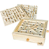 STERLING Wooden Labyrinth Maze Game with 3 Boards, 60/36/25 Waypoints, Wooden Tilt Puzzle for Kids Age 6+