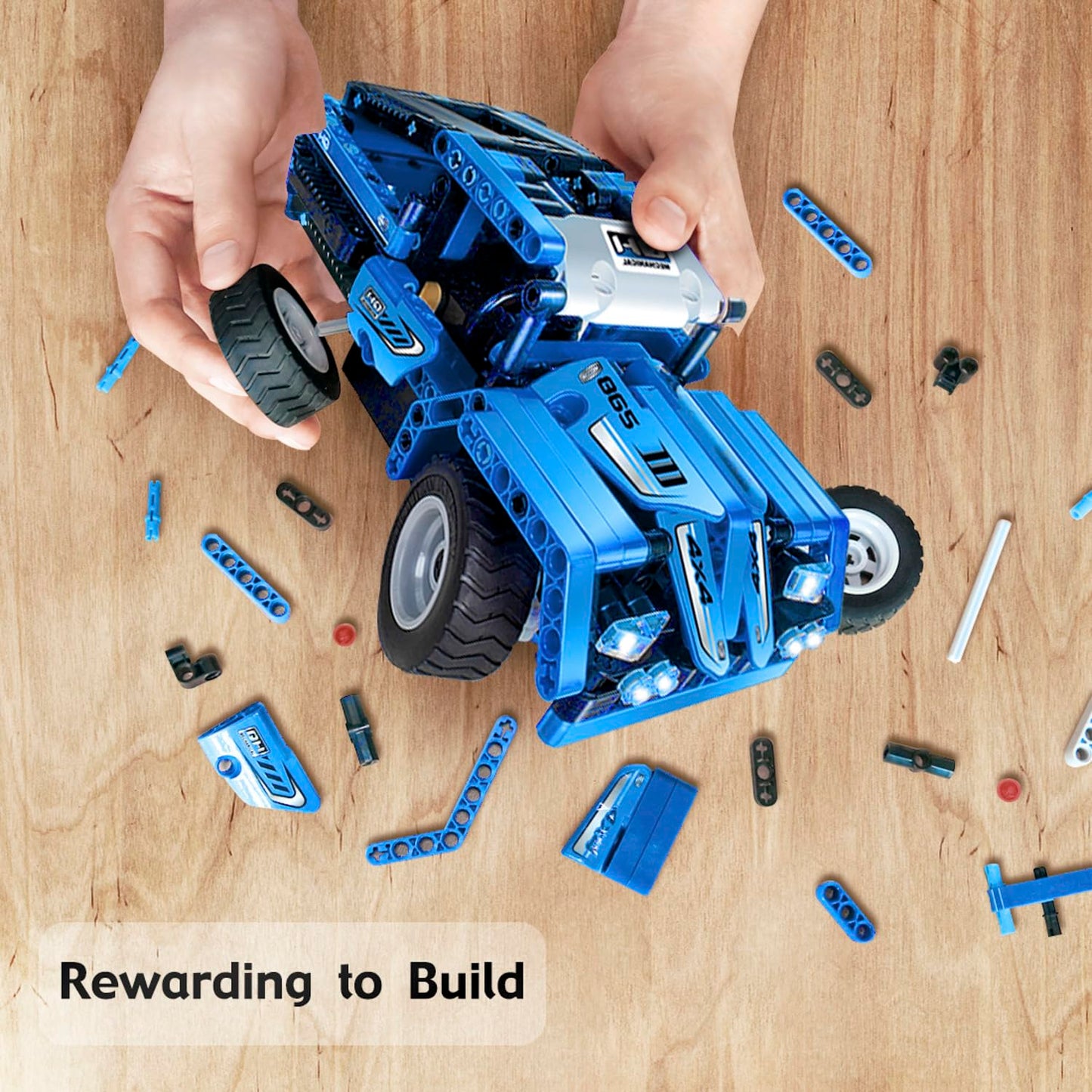 Vertoy Remote Control Building Kits, Stem Toys For Boys/Girls 6-12 Year Old, Educational Construction Set For Pickup Truck Or Racing Car Model, Best Birthday Gifts For Kids Age 6 7 8 9 10-12