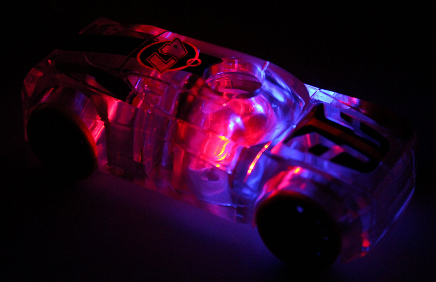 Marble Racers No. 19, LED Light Up Pull Back Race Car, Toy Vehicle for Kids 3 and Up