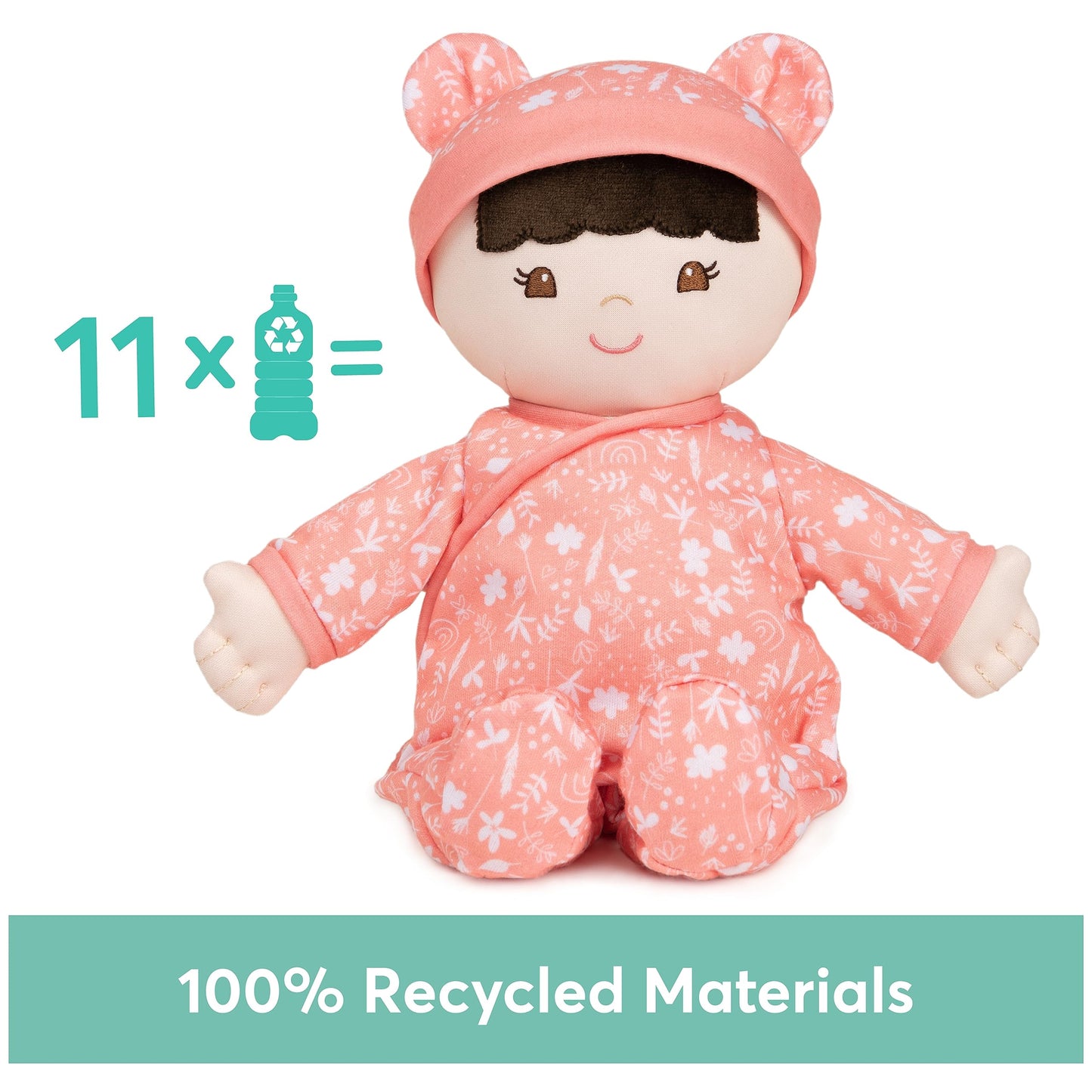 Gund Baby Sustainable Baby Doll, Plush Doll Made From Recycled Materials, For Babies And Newborns, Poppy, 12