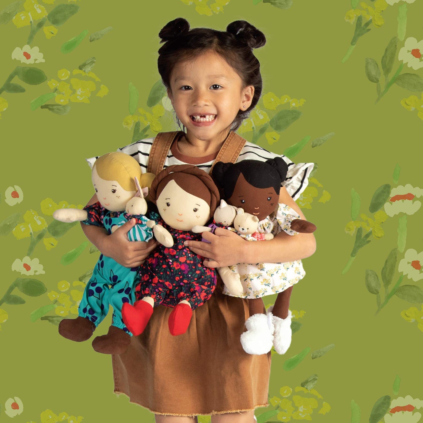 Manhattan Toy 14" Playdate Friends Doll - Machine Washable, Multi Color, Includes Companion Stuffed Animal, Model 158630