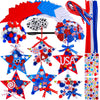 Winlyn 18 Sets 4th of July Craft Kits Patriotic Kids Crafts DIY Patriotic Star Ornaments Decorations Art Sets Red White Blue Sta