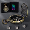DND 6mm Micro Polyhedral Dice Set with Pocket Watch Shell Case Perfect for Dungeons and Dragons, Tabletop RPG and Cards Board Ga