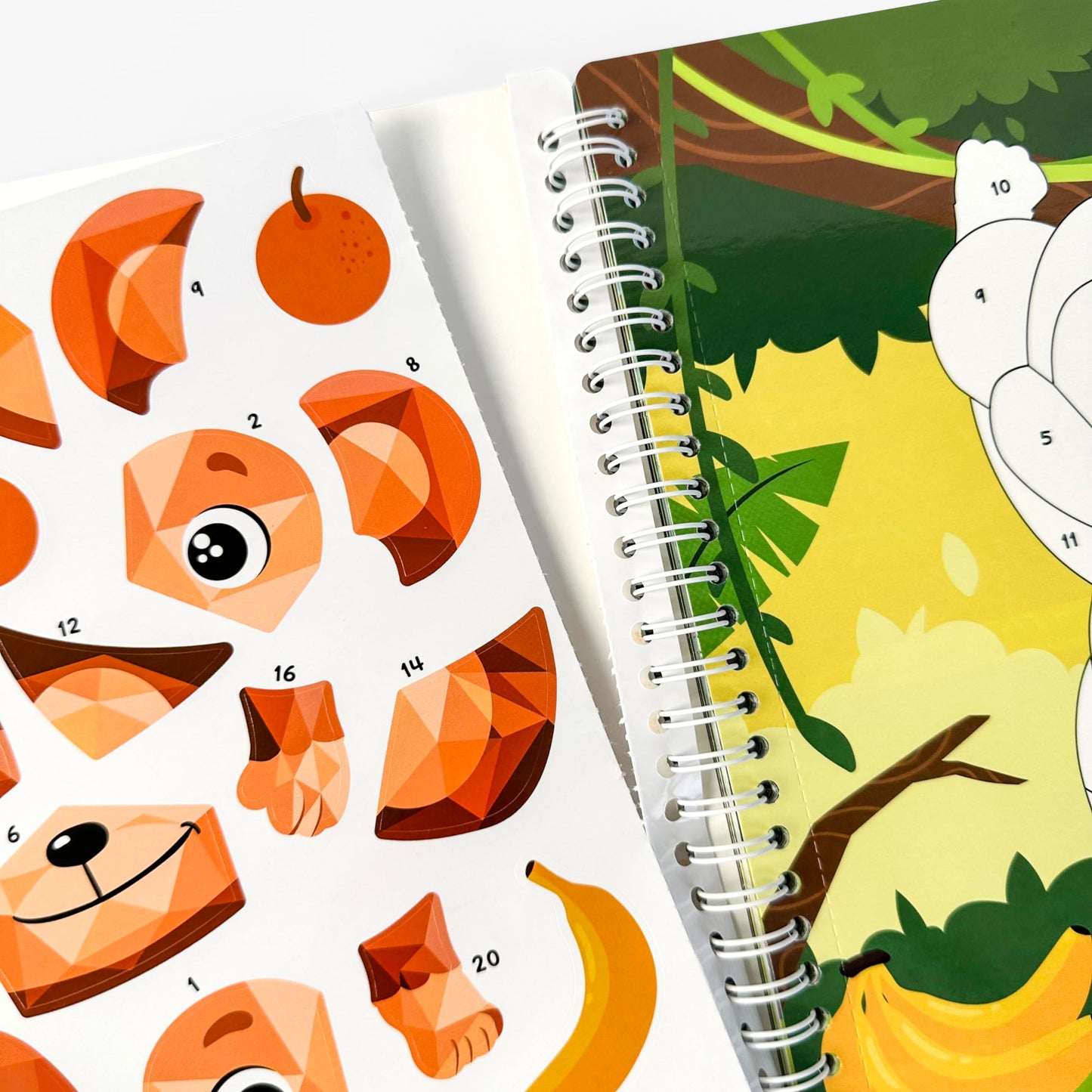 Animal Habitats Sticker Book, Crafts For Kids Age 4-8, Paint By Number Sticker Book And Coloring Pad, Fun Sticker Puzzle, 10 Sce