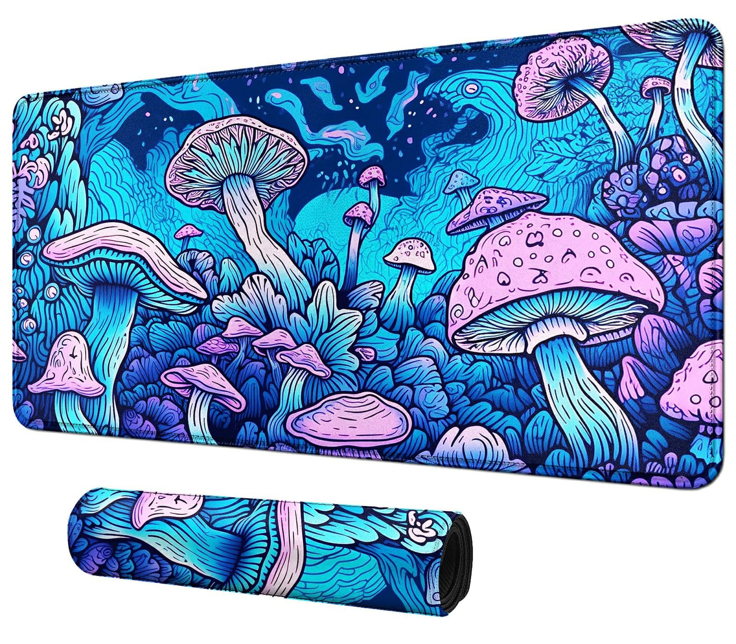 Fascinating Mushroom For Mtg & Tcg Playmat Mouse Pad,Bfdhgqzc 24'' X 14'' Game Mat For Mtg/Rpg/Ccg Trading Card Game Playmats Ta