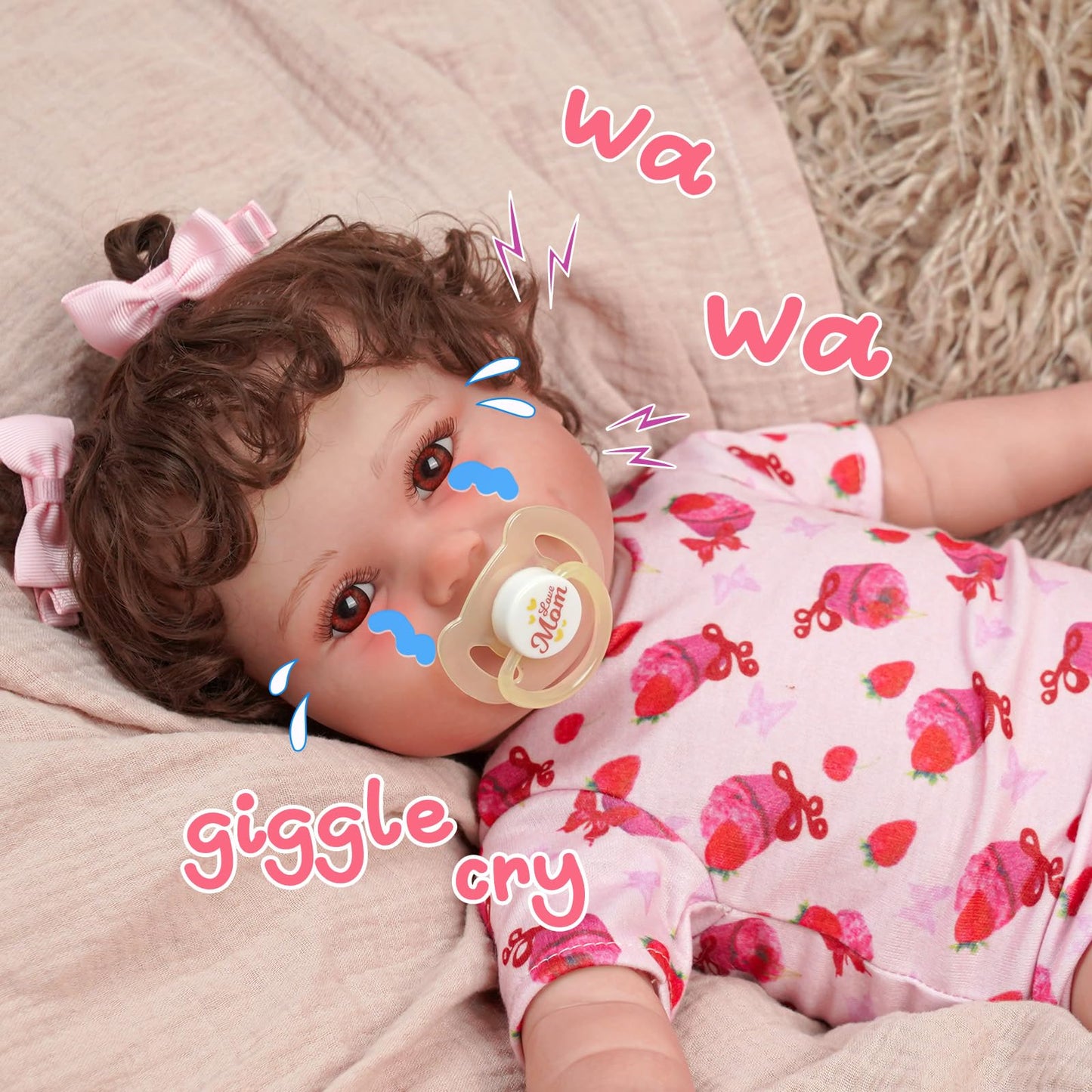 Babeside Lifelike Reborn Baby Doll With Heartbeat Maddy, 20 Inch Handmade Reborn Baby Dolls Girl With Crying And Babbling Voice, Real Baby Dolls That Look Real For Girls Boys Kids Age 3+