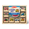 Melissa & Doug My First Wooden Stamp Set - Vehicles Kids Art Projects, Stamps with Washable Ink, Vehicle Toys for Kids Ages 4+