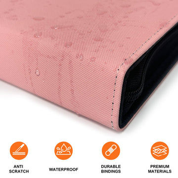 Pink Card Binder for Girls 400 Pockets Double-Sided Trading Card Storage Bag with Removable Sleeves Collectible Card Albums for MTG TCG Photocards (Pink)