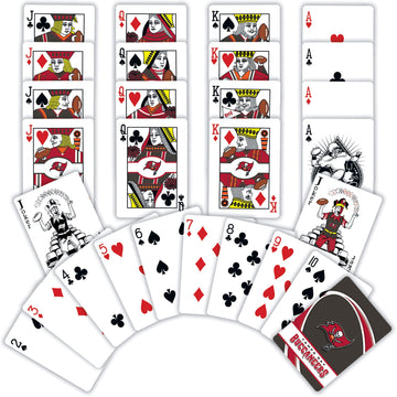 MasterPieces NFL Tampa Bay Buccaneers Playing Cards - 54 Card Deck, Team Color, 2.5" x 3.5", Model TBB3100, Paper Material