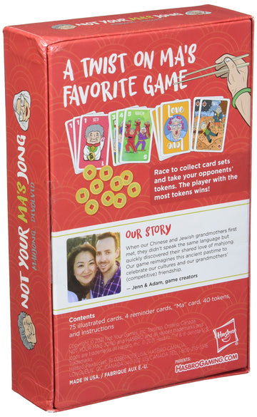 Hasbro Gaming Not Your Ma'S Jong, A Fast-Paced Card Game For 3-4 Players Inspired By Mahjong And 2 Grandmas, Fun Family Party Ga