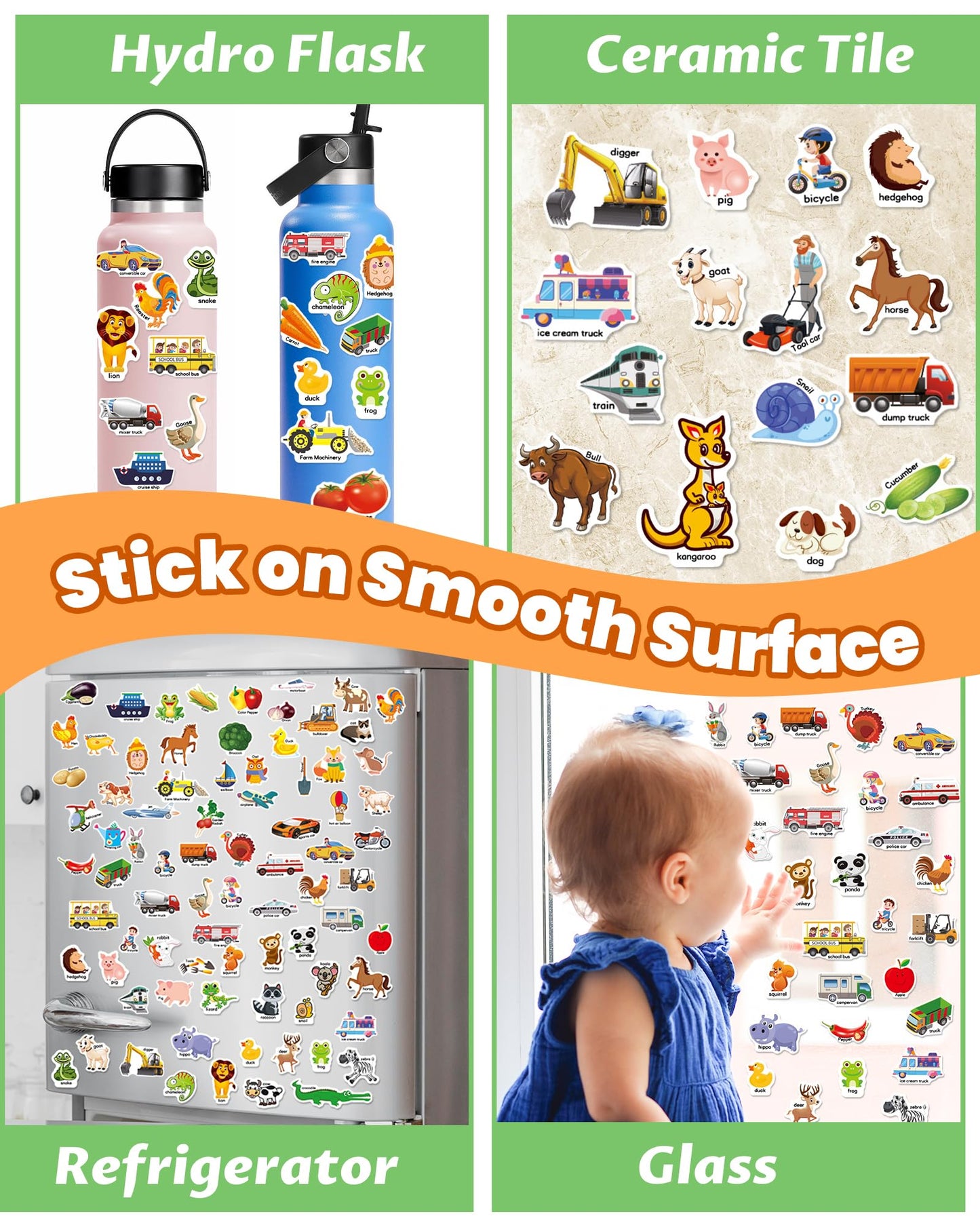 Walenced Reusable Sticker Book For Toddlers 2-4 Years, 3 Sets Stickers For Kids, Toddler Sticker Book Ages 1-3, 111 Pcs Toddler