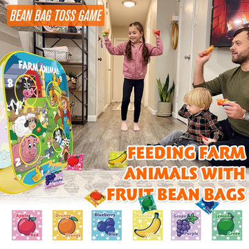 RaboSky Farm Animal Toys for Toddlers, Bean Bag Toss Games, Perfect Birthday Gift for Boys & Girls Ages 1-5, Outdoor Play Activities