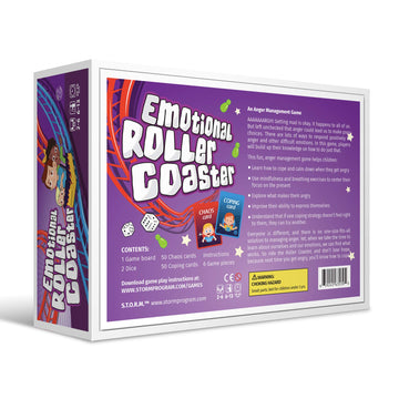Emotional Rollercoaster | Anger Management Board Game For Kids & Families | Therapy Learning Resources | Anger Control Card Game