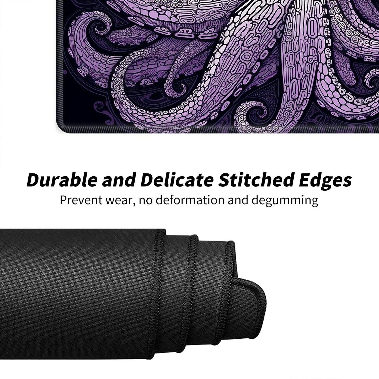 Purple Octopus For Mtg & Tcg Playmat,Bfdhgqzc 24'' X 14'' Game Mat For Mtg/Rpg/Ccg Trading Card Game Playmats Table Mat Perfect