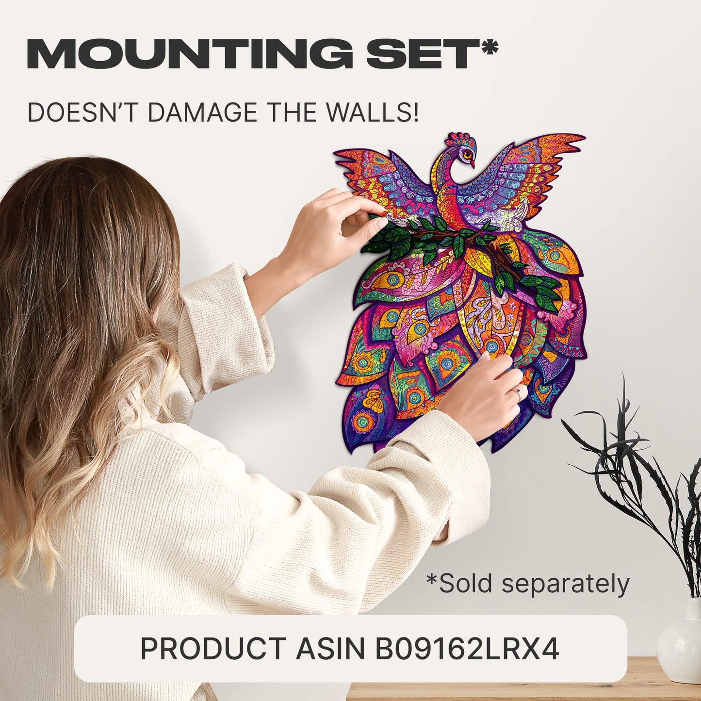 Unidragon Wooden Jigsaw Puzzles - Fairy Bird, 297 Pcs, King Size 11.6'X15.1', Beautiful Gift Package, Unique Shape Best Gift For Adults And Kids