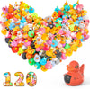 120 Pcs Rubber Ducks In Bulk, Jeep Ducks, Mini Rubber Duckies For Toddler Baby Bath Toys, Kids Bath Pool Toys, Duck Gifts For Bi