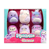 Squishville Purple Pals Squad Plush - 6 Mini 2-Inch Squishmallows - Bashira, Mollie, Carlota, Patrick, Rida, Jazzy - Soft Polyester Toys