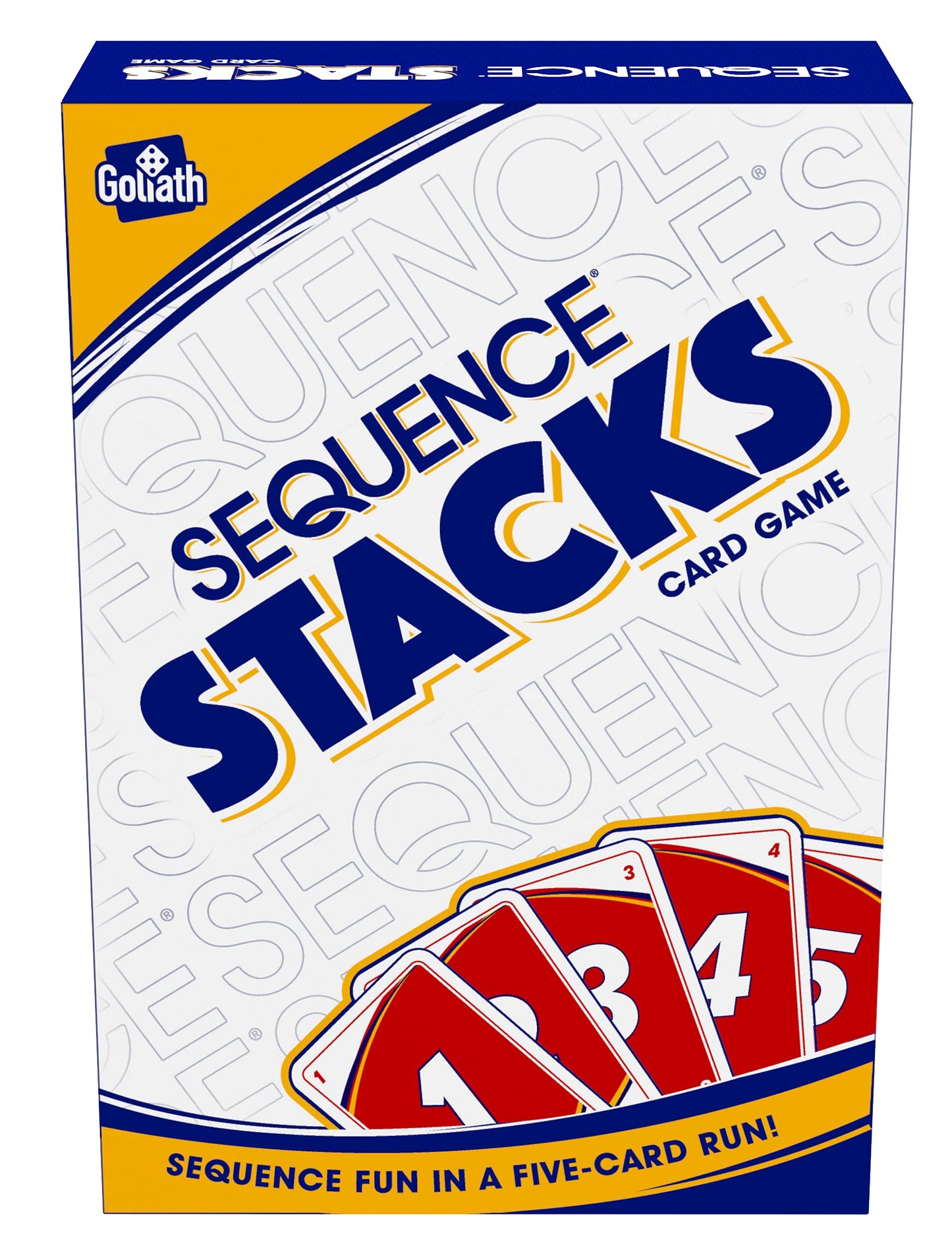 Goliath Sequence Stacks Card Game - Sequence Fun In A Five-Card Run, White