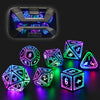 FONVGOGO Light Up Dice Set D&D for Dungeons and Dragons 4 in 1 Color, Cool LED DND Dice with Charging Box Rechargeable Polyhedra
