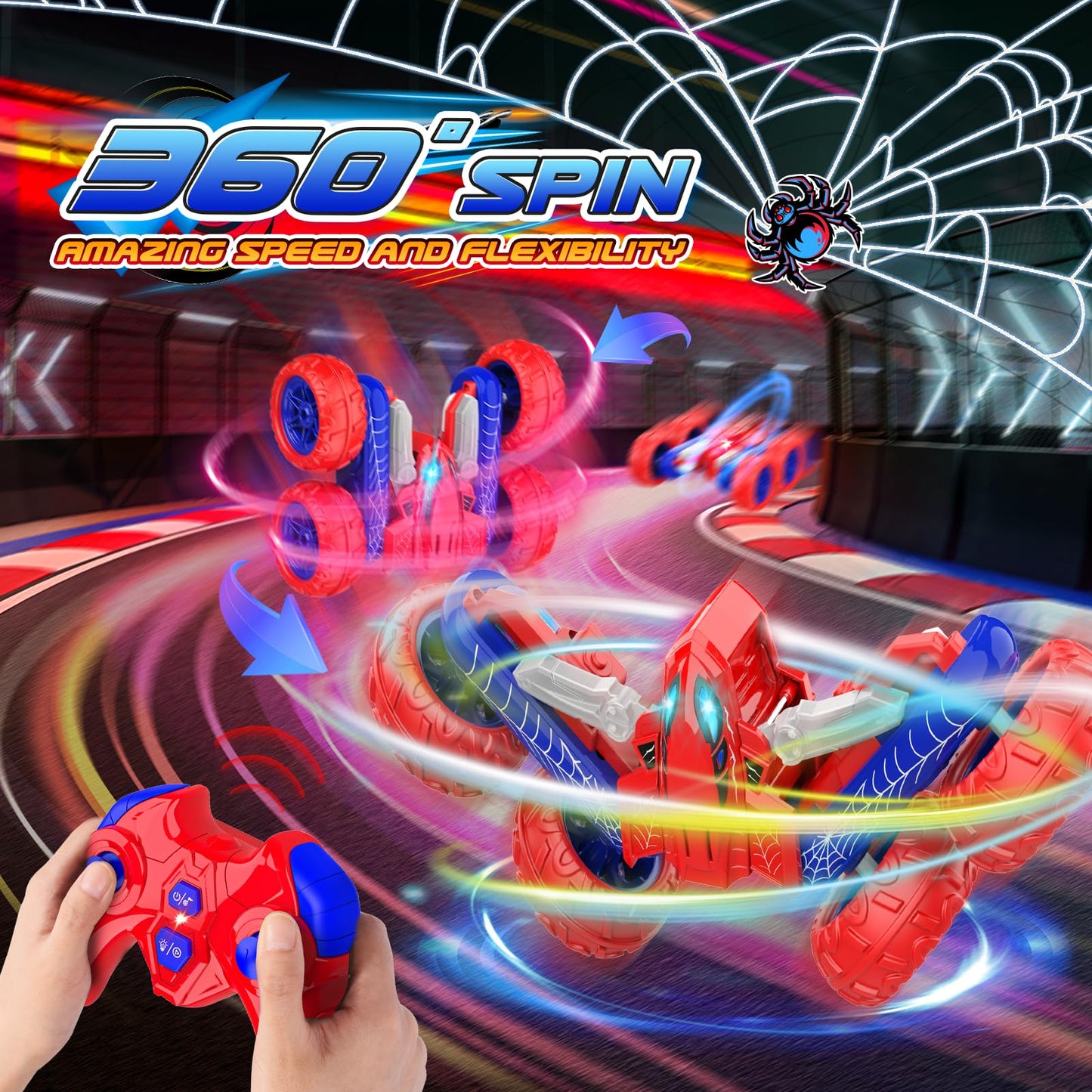 Remote Control Car Toys: Double Sided RC Cars Outdoor Toy for 4 5 6 7 8 9 10 Year Old Boys Girls Ages 5-7 Easter Birthday Gifts
