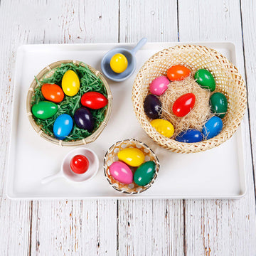 AMINFUN Egg Crayons - 9 Colors, Washable Resin, Palm Grip Toys for Kids, Gift for Boys and Girls, Perfect for Easter
