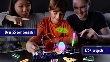 Snap Circuits Light Electronics Exploration Kit | Over 175 Exciting Stem Projects | Full Color Project Manual | 55+ Snap Circuits Parts | Stem Educational Toys For Kids 8+,Multi