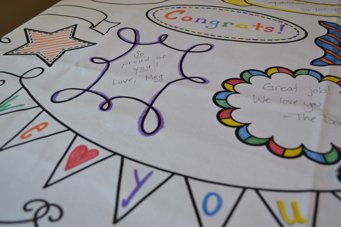 The Coloring Table - Frame Fun Design - Square Tablecloth - Fabric Coloring Tablecloth - Colorable Designs - Washable And Reusab