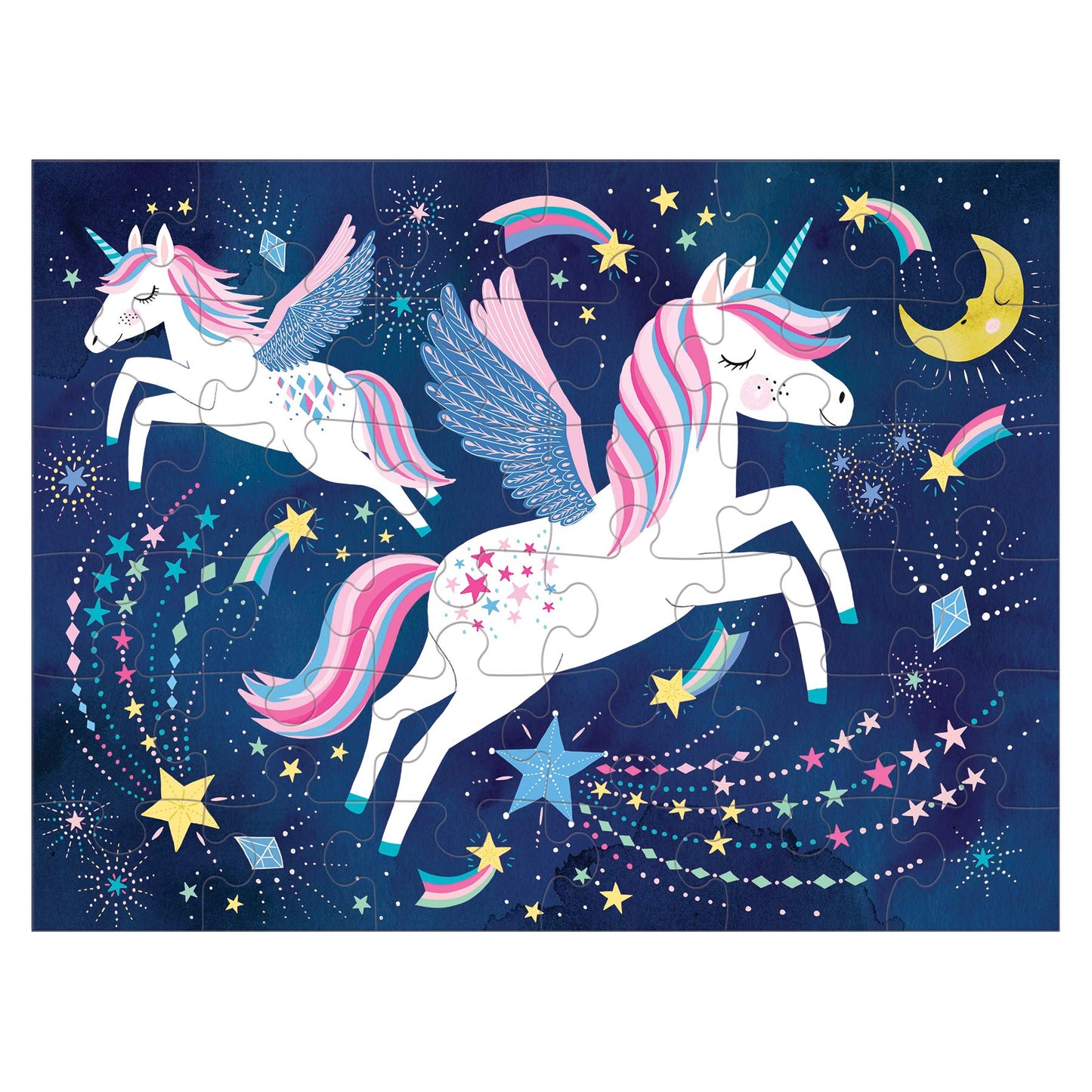 Mudpuppy Unicorn Magic To Go Puzzle, 36 Pieces, Ages 3+, Travel-Friendly Bag, Made With Safe, Non-Toxic Materials, Multicolor (7