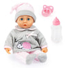 Bayer Design First Words 15'' Baby Doll In Grey