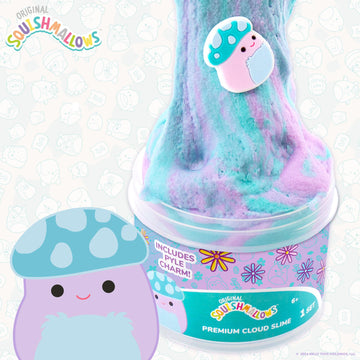 Squishmallows Pyle The Mushroom Premium Grape Scented Slime, 8 Oz, 3 Fun Slime Add Ins, Great Toys For 6 Year Olds