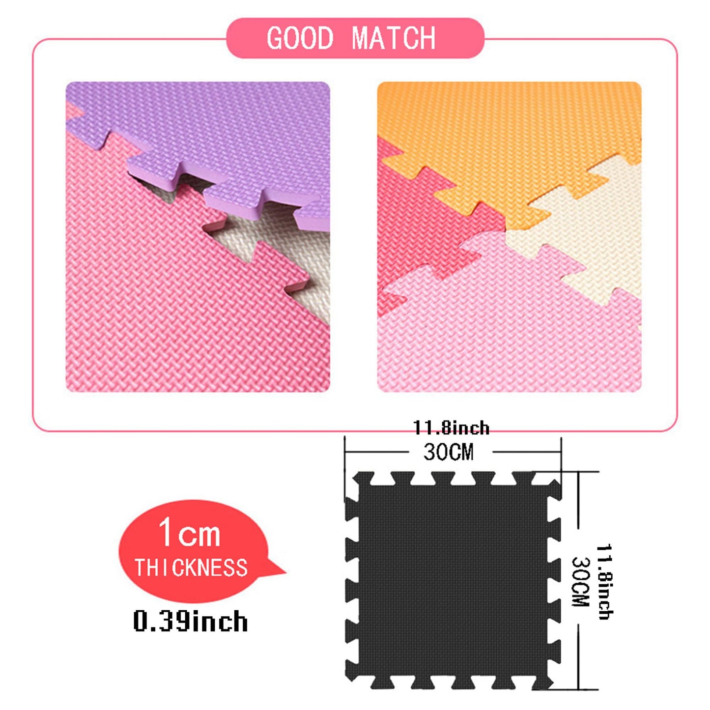 MQIAOHAM 9 Pieces Puzzle Play Mats, Soft Baby Play Mat, Kids Interlocking Foam Floor Tiles, Toddlers Carpet Playmats