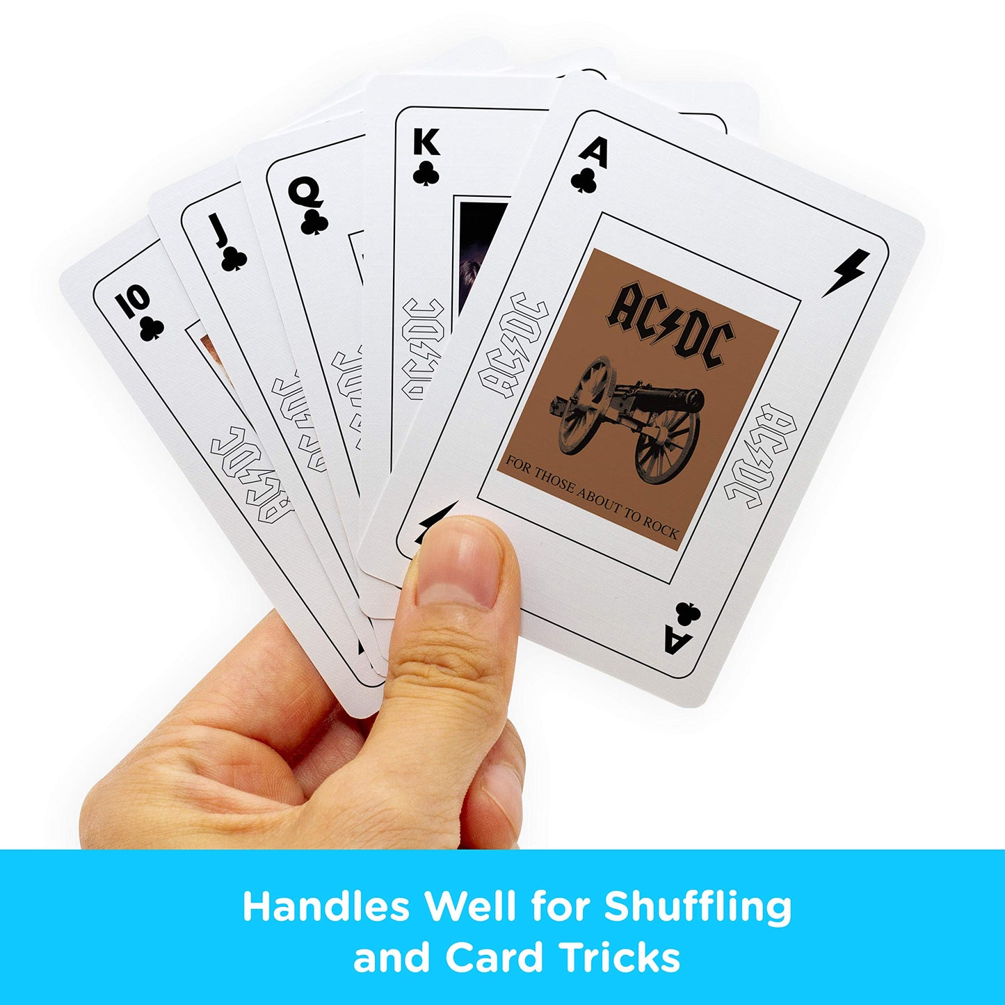 Aquarius Ac/Dc Playing Cards - Acdc Themed Deck Of Cards For Your Favorite Card Games - Officially Licensed Ac/Dc Merchandise & Collectibles - Poker Size With Linen Finish
