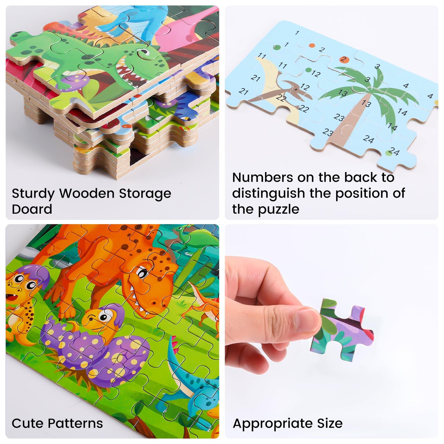 Yogeon Puzzles For Kids Ages 4-8, 3-5,100 Piece Dinosaur Puzzles For Toddler 4-6,Floor Puzzle Age 5-7 Children Learning Preschoo