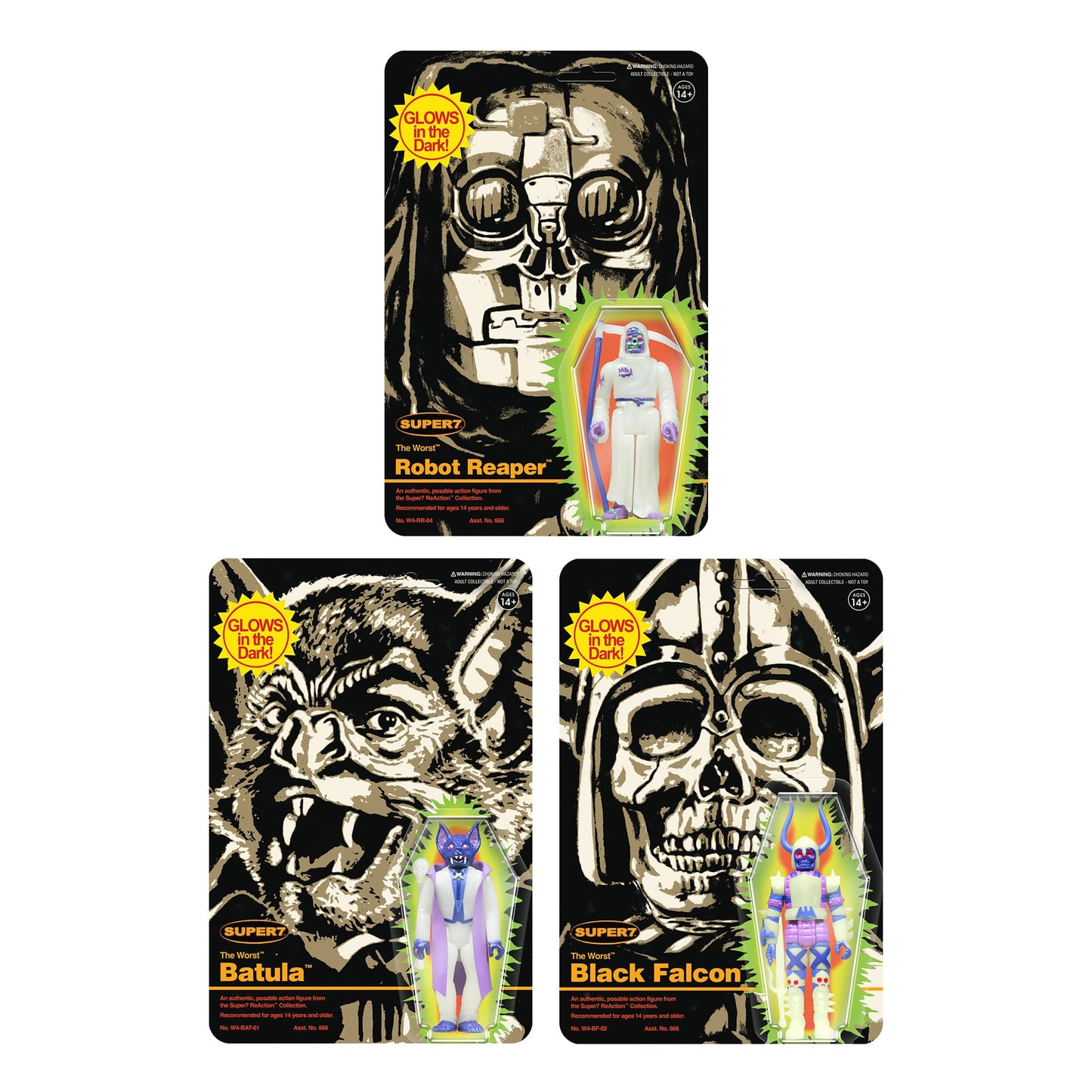 Super7 The Worst Batula (Monster Glow) - 3.75'' The Worst Action Figure Collectibles And Retro Toys