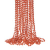 YAXINRUI 33 Inch 7 mm Metallic Orange Bead Necklaces, 15pcs Mardi Gras Beads Bulk Round Beaded Necklaces Costume Necklace for Ma