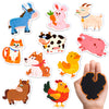 Joycat Wooden Fridge Magnets For Kids - 10 Cute Farm Animals Refrigerator Magnets For Toddlers, Large Kids Magnetic Toys, Fun Ed
