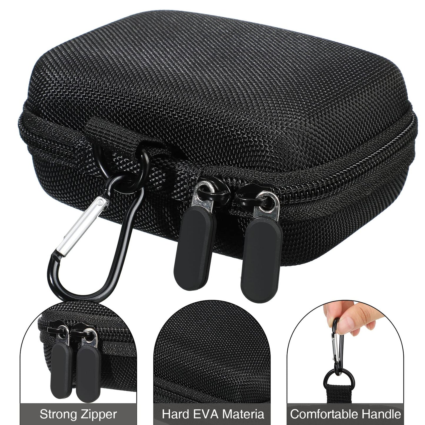 Sanwuta 2 Pcs Playing Card Case Eva Hard Travel Carrying Case For Classic Card Playing Card Box (Not Including Cards)(Small,Blac