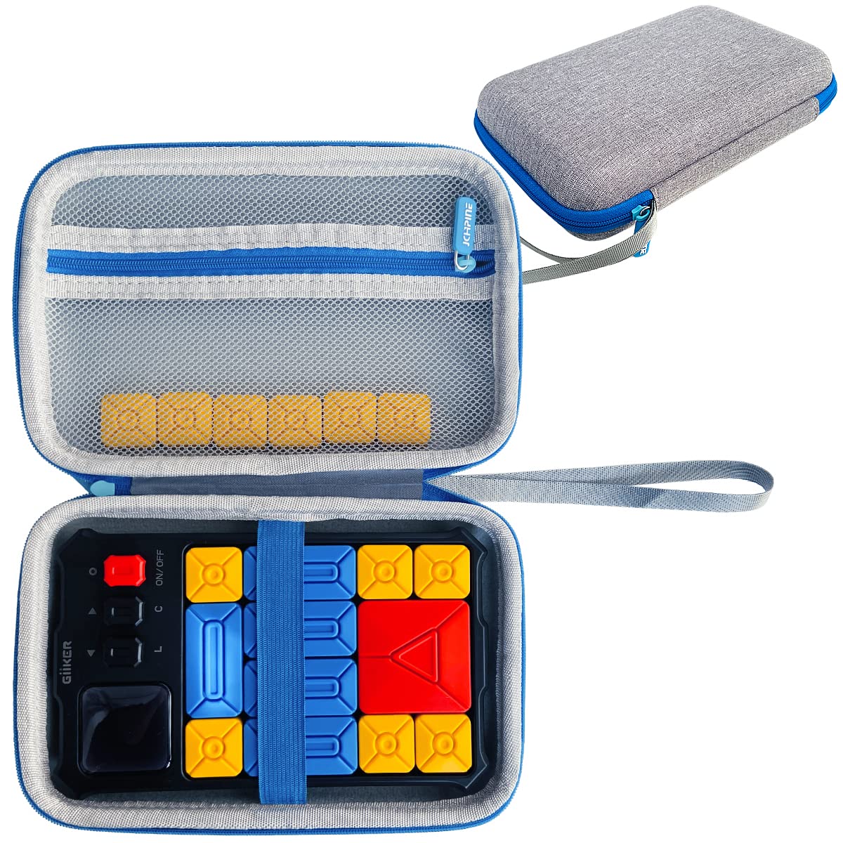 Hard Carrying Case For Giiker Super Slide Brain Games, Protective Storage Holder For Giiker Brain Teaser Puzzles Interactive Handheld Game Console Accessories (Blue Case Only)