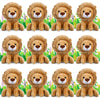 Vercanmonth 12 Pieces Lion Plush Set 6 Inches Cuddly Lion Stuffed Animal Soft Cuddly Plushie For Boys Girls Birthday Favors Gift