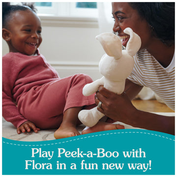 Gund Baby Peek-A-Boo Flora Bunny Plush, Bunny Rabbit Stuffed Animal, Baby Toy For Ages 0 And Up, Cream, 7'' (Batteries Not Requi