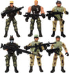 PowerTRC 6 Pcs Army Men Military Action Figures Special Force Soldiers Toys for Kids 5-7 Army Action Figures with Military Accessories Toy Soldiers for Boys