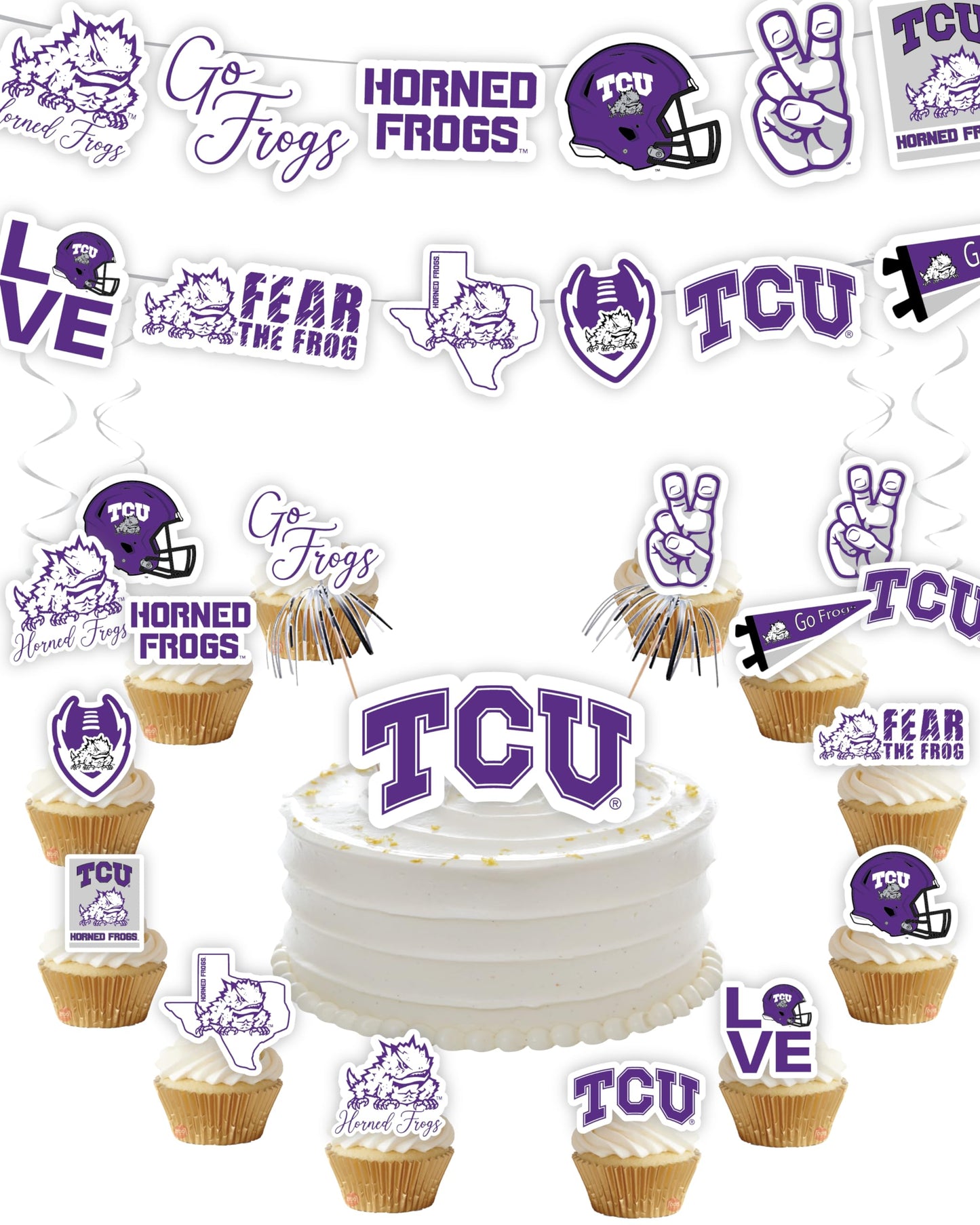Tcu Party Supplies (42 Pieces) For Tcu Graduation, Tailgating And Birthday Party Decorations With Texas Christian University Hor