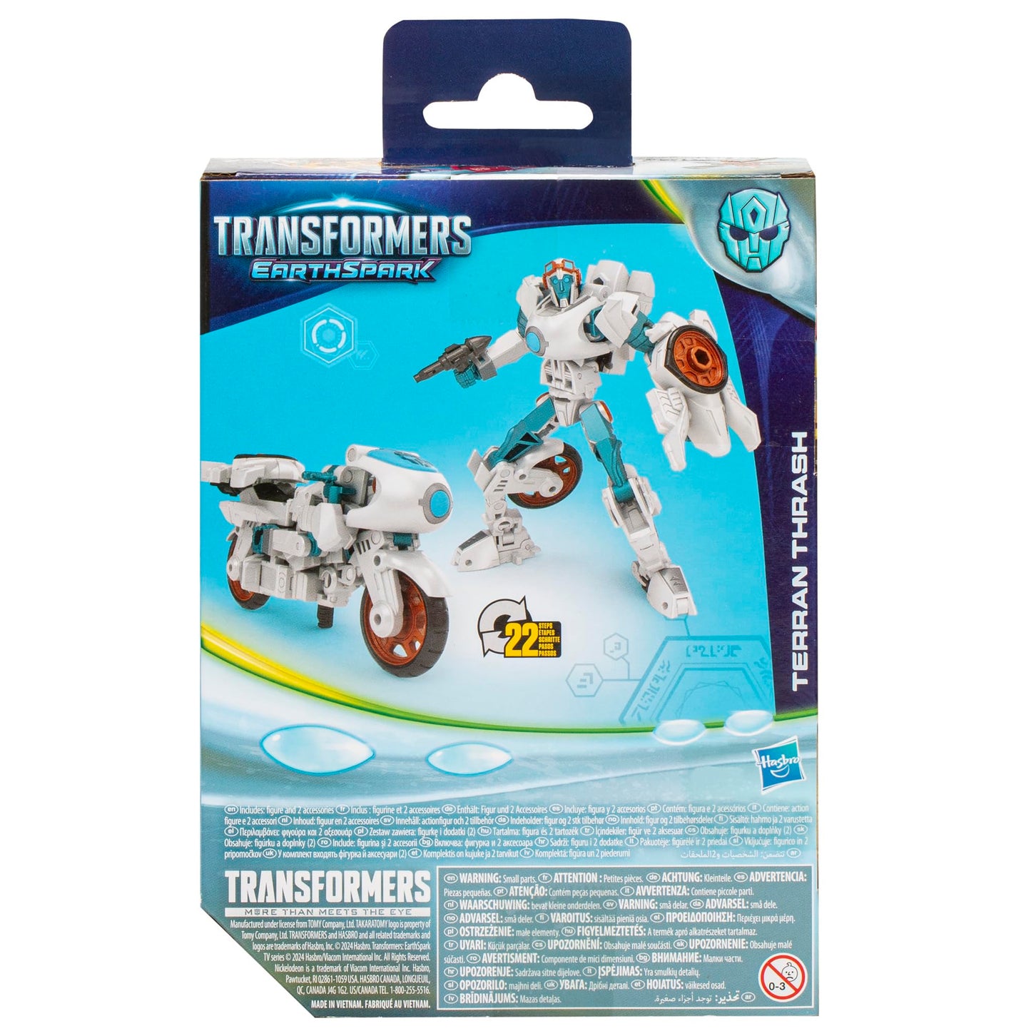 Transformers Earthspark Deluxe Class Terran Thrash 5-Inch Robot Action Figure, Converts In 22 Steps, Interactive Toys For Boys F