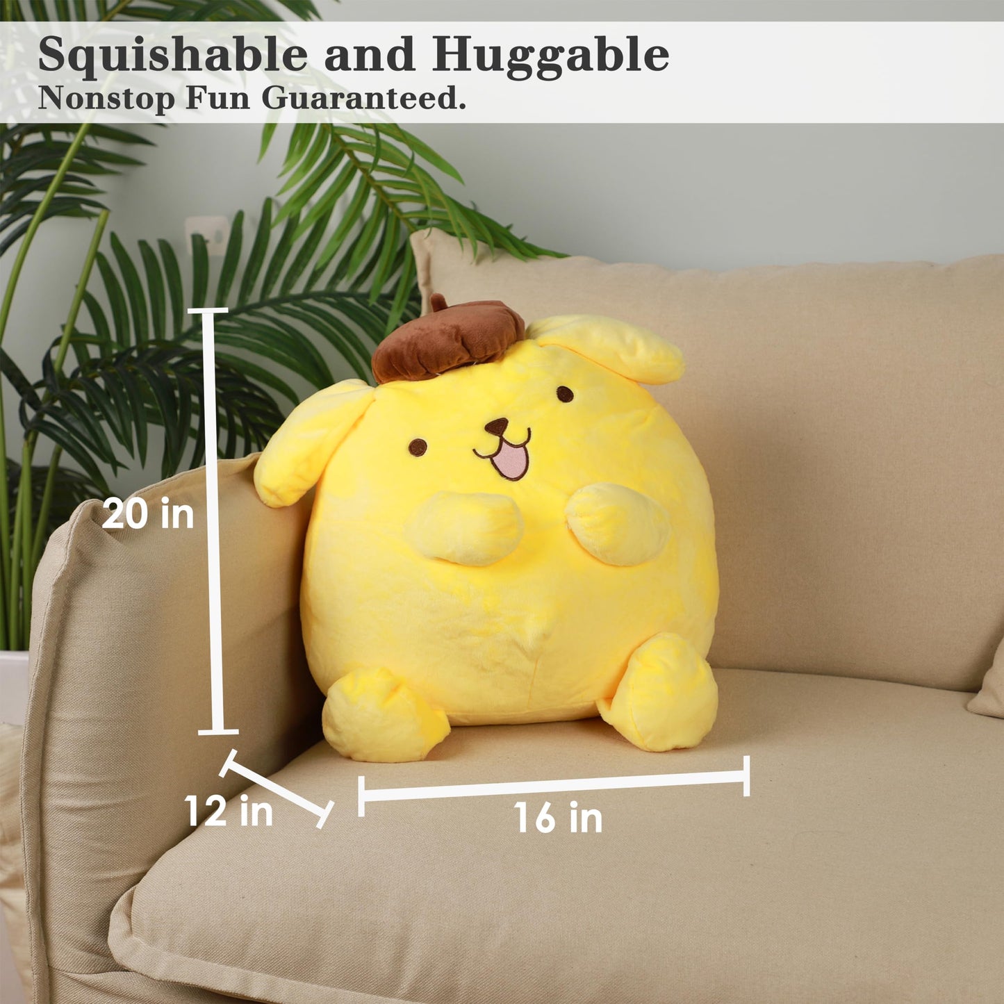 Juju Pompompurin Plush Cute Kawaii Stuff - Kawaii Accessories Pompompurin Stuff - Pompompurin Accessories Cute Accessories - Kaw