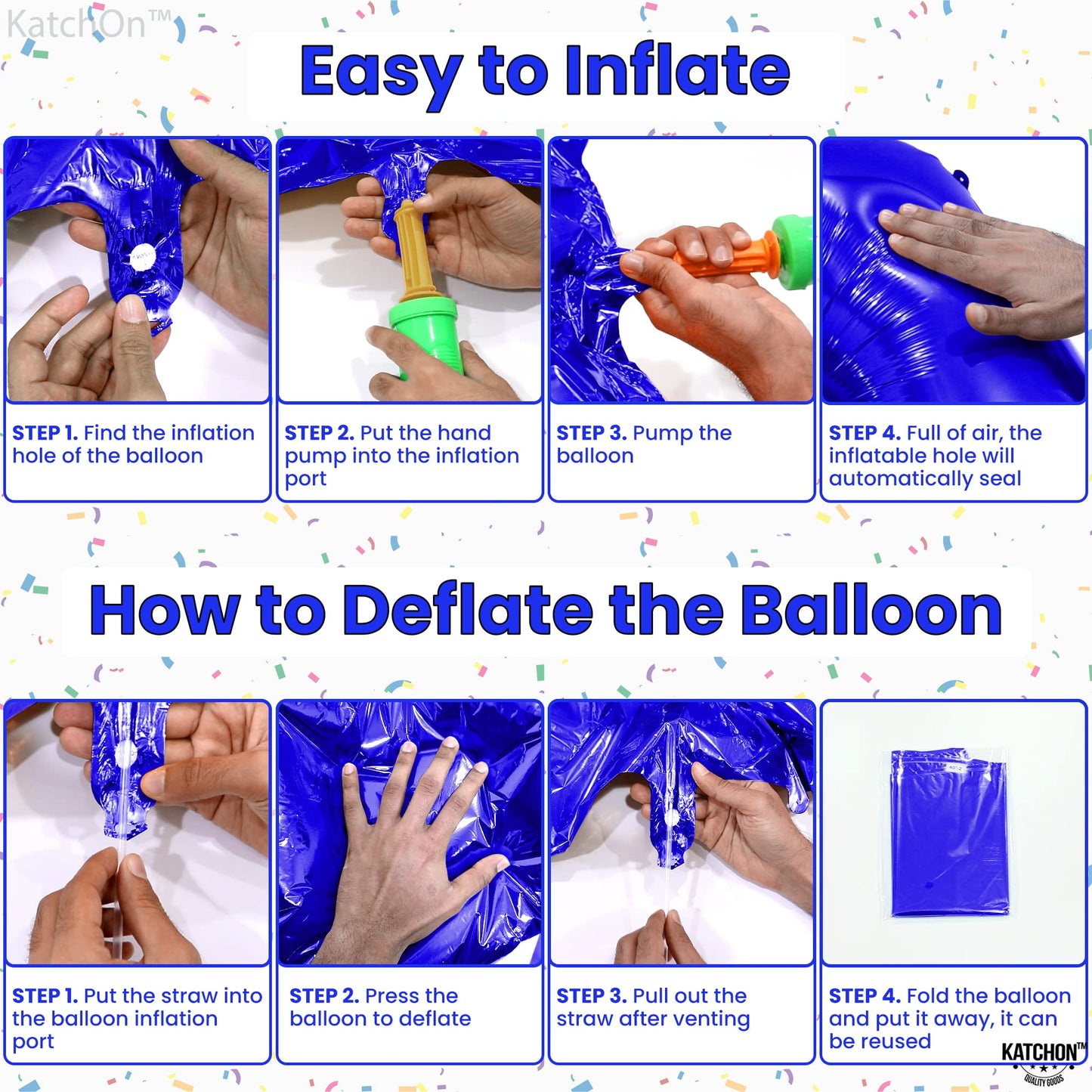 Giant, Navy Blue Number 0 Balloon - 40 Inch | Blue 0 Balloon, Navy Blue Balloons | 0 Navy Blue Number Balloon, Navy Blue Birthday Decorations | Mylar 0 Balloon, Make 10, 30, 50, 100 Balloon Numbers