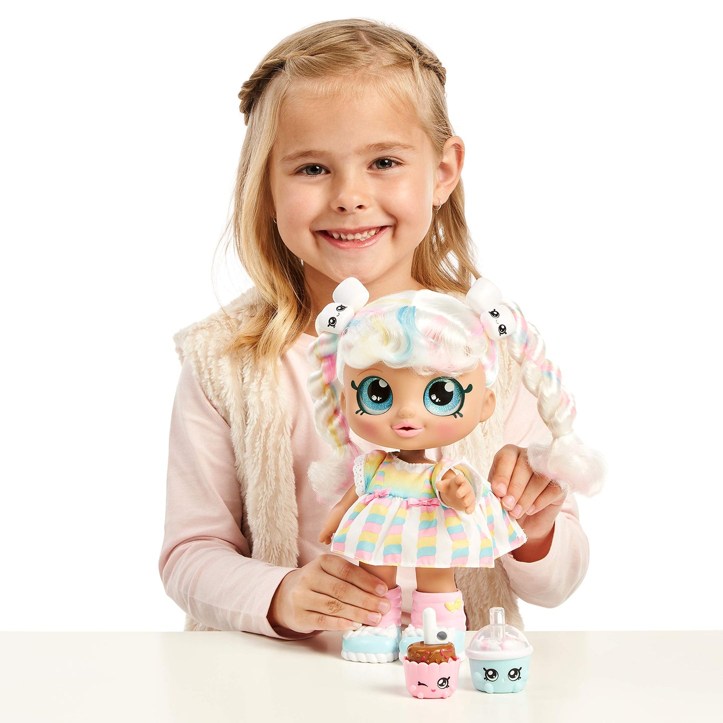 Kindi Kids Snack Time Friends - Pre-School Play Doll, Marsha Mello - For Ages 3+ | Changeable Clothes And Removable Shoes - Fun